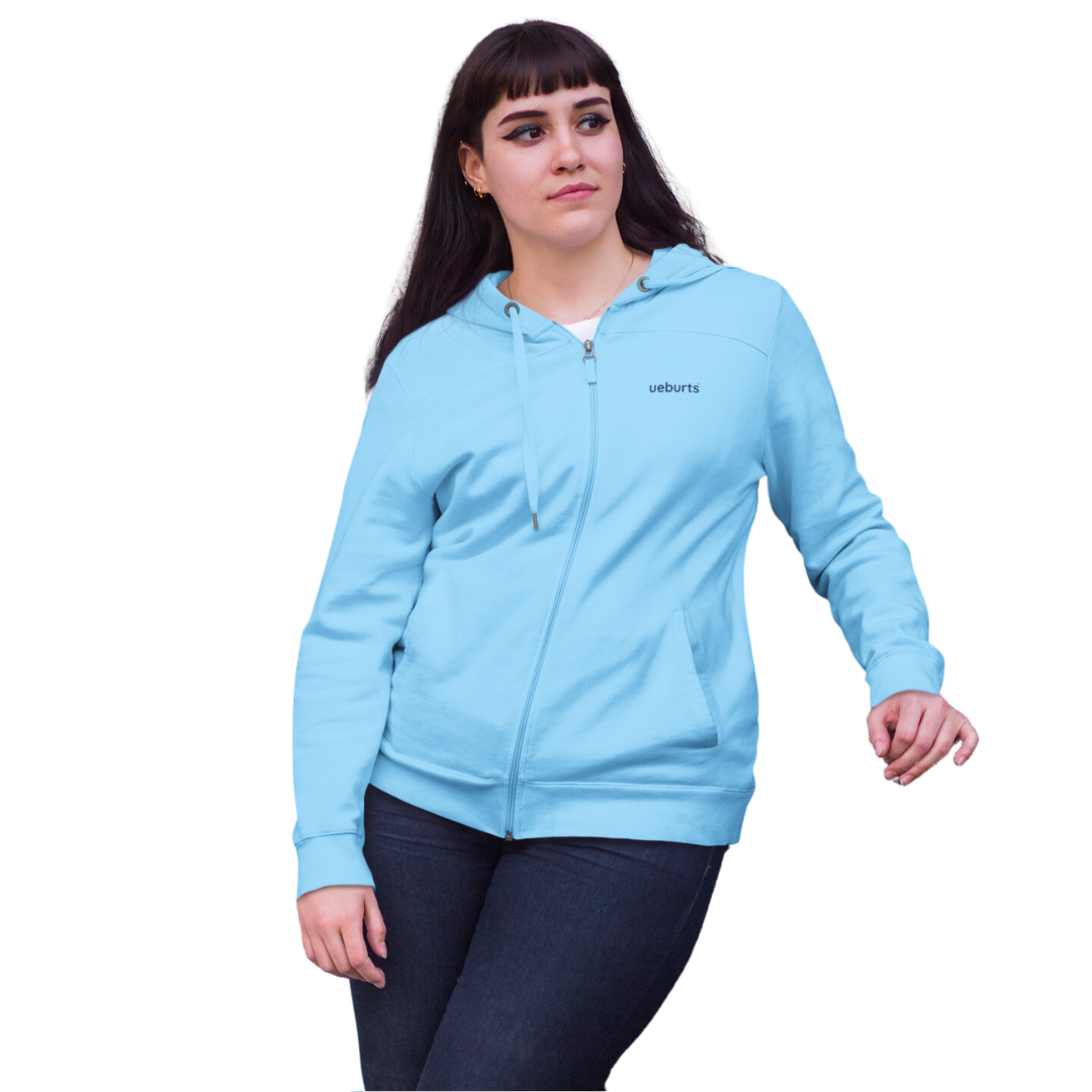 Womens Lightweight Wash Zip Hoodie